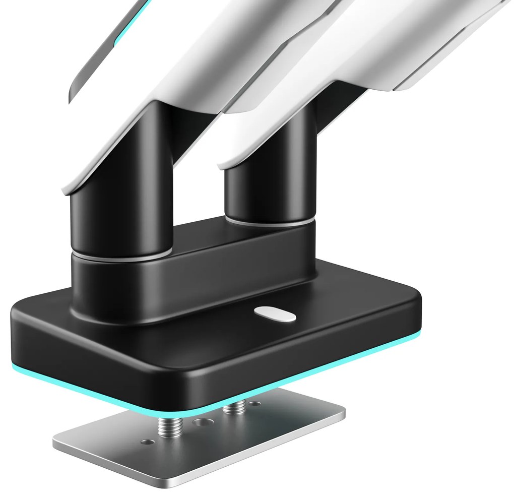 Podwójny uchwyt na monitory 49 cali, biało-czarny X-Arm Dual RGB