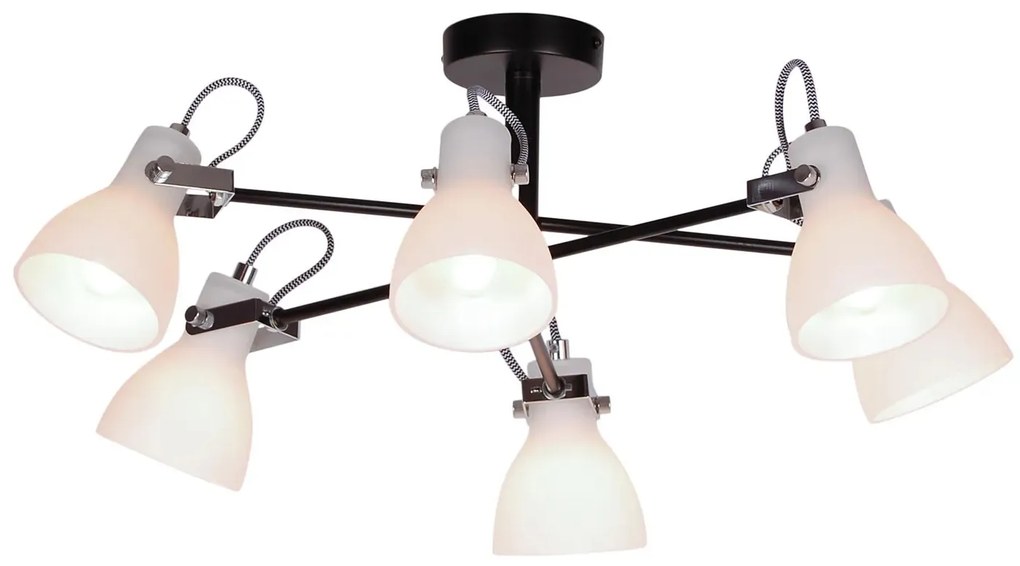 Loftowy żyrandol z ruchomymi kloszami - S599 R3-F54