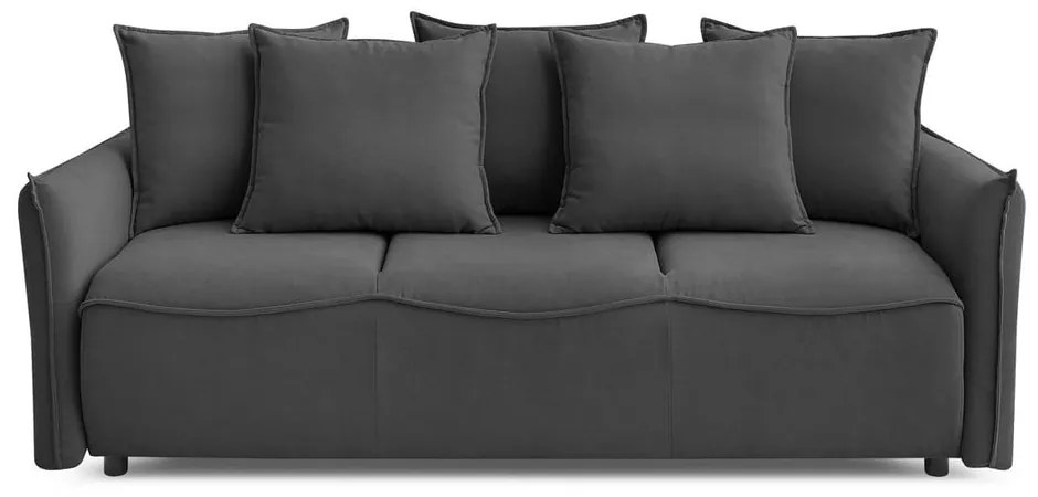 Ciemnoszara rozkładana sofa 226 cm Leon – Bobochic Paris