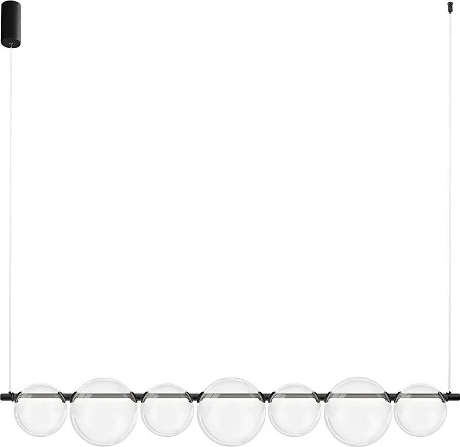 Lampa wisząca LED na lince ATOLA LED/19W/230V černá/przezroczysta