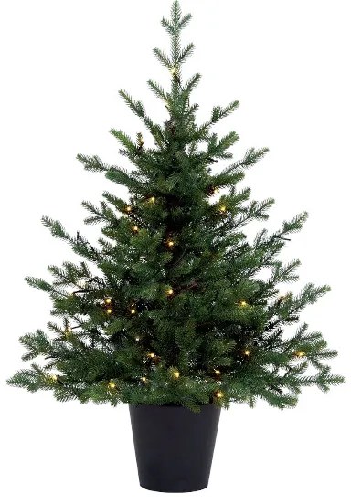 Choinka sztuczna w donicy 100% PE Świerk Naturalny 100cm LED70