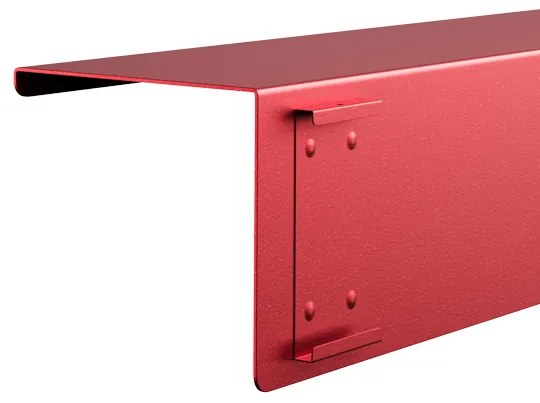 Półka wisząca metalowa czerwona, 400 mm: JOANNE Modern