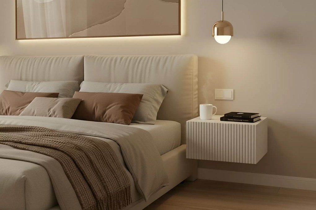 Zestaw szafek nocnych Nicole 46 cm wiszących - kaszmir