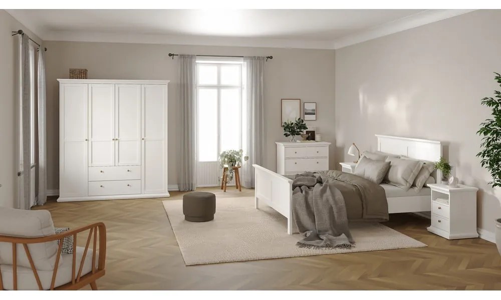 Biała niska komoda 96x87 cm Paris – Tvilum
