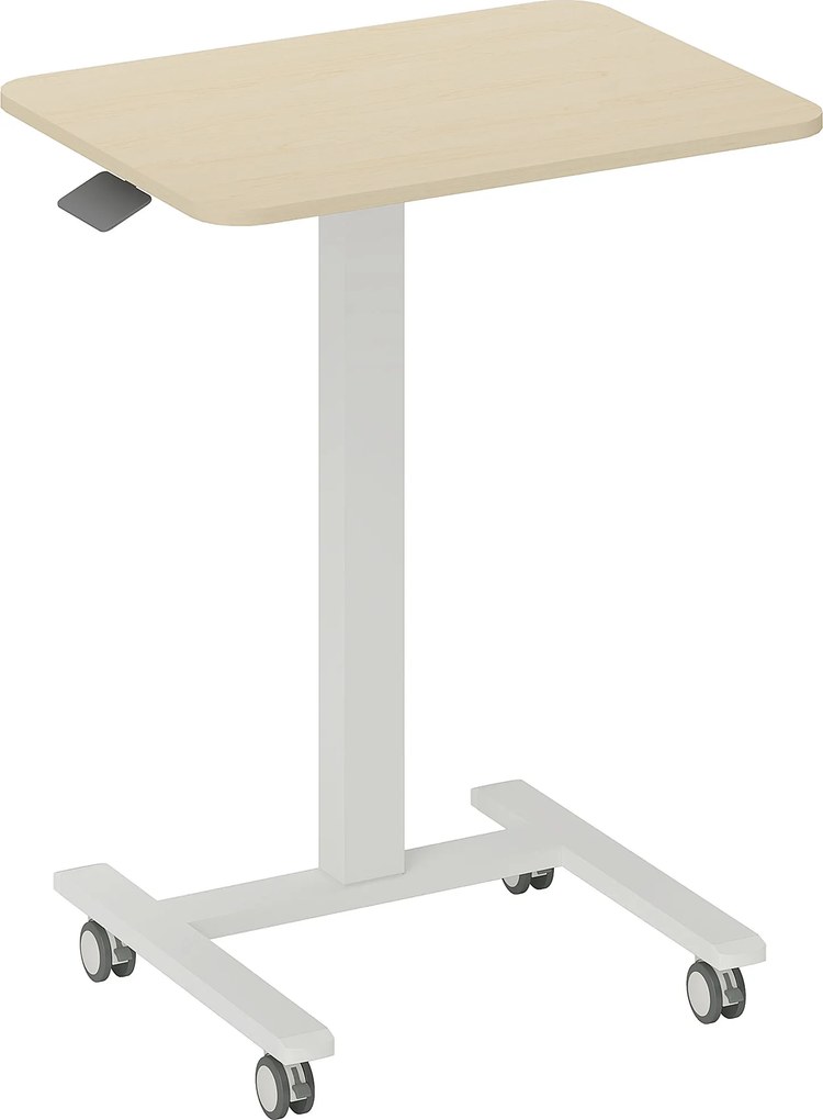 Vinsetto Biurko Stojące, Biurko do Laptopa, Regulowane, 4 Kółka, 65 cm x 48 cm x 108 cm, Żółte | Aosom PL