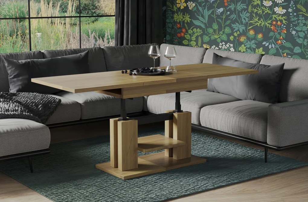 Ława rozkładana podnoszona ISO 110(170)x65 dąb natura ENDO