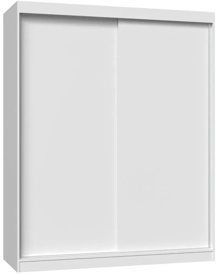 Garderoba biała z przesuwnymi drzwiami 160 cm C6-M60