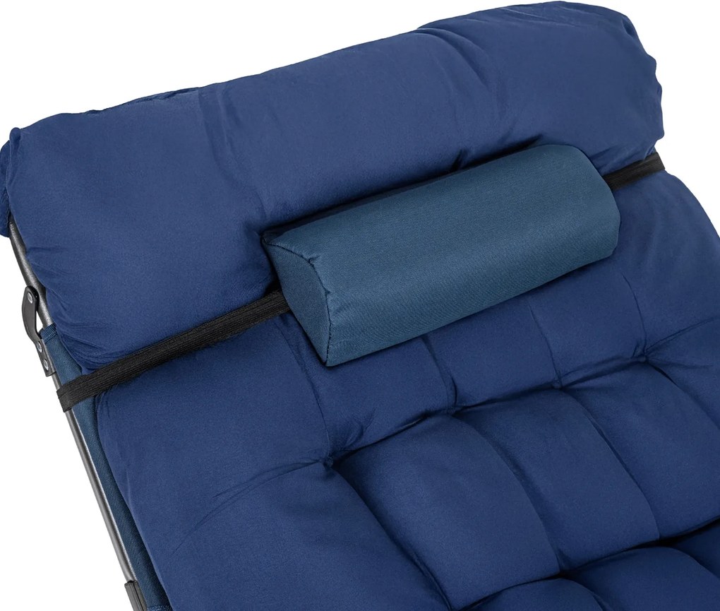 Leżak Ogrodowy SATURN 190x73 cm Granatowy