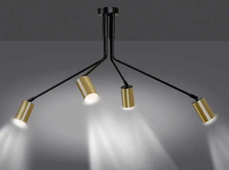 Czarna nowoczesna lampa sufitowa- 3X D060 W1-R78