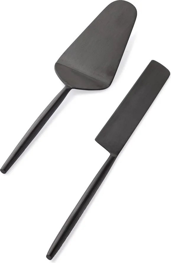 Zestaw noża i łopatki do ciast 2 szt. ze stali nierdzewnej Bronte – Bizzotto