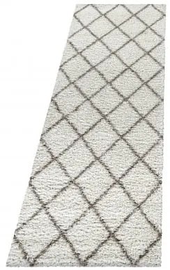 Dywan shaggy Alvor Romby kremowy 80 cm x 250 cm
