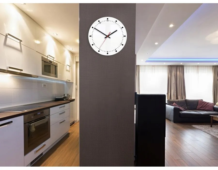 Zegar ścienny okrągły klasyczny z cichym mechanizmem na ścianę akrylowy