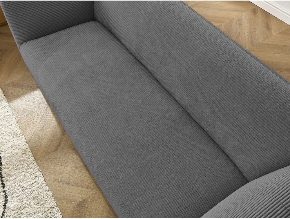 Ciemnoszara sztruksowa sofa 242 cm Giorgia – Bobochic Paris