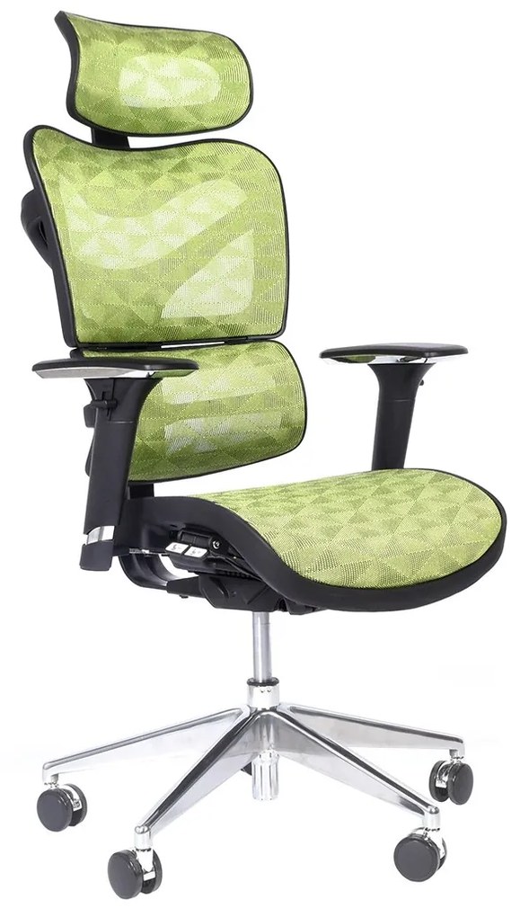 Wygodny fotel biurowy ergonomiczny Ergo 600, tapicerowany tkaniną mesh, dostępne kolory czarny, szary, granatowy, czerwony, zielony. Fotel jest ergonomiczny, regulowany, zapewnia komfortową pracę przy biurku. Nowoczesne fotele biurowe.