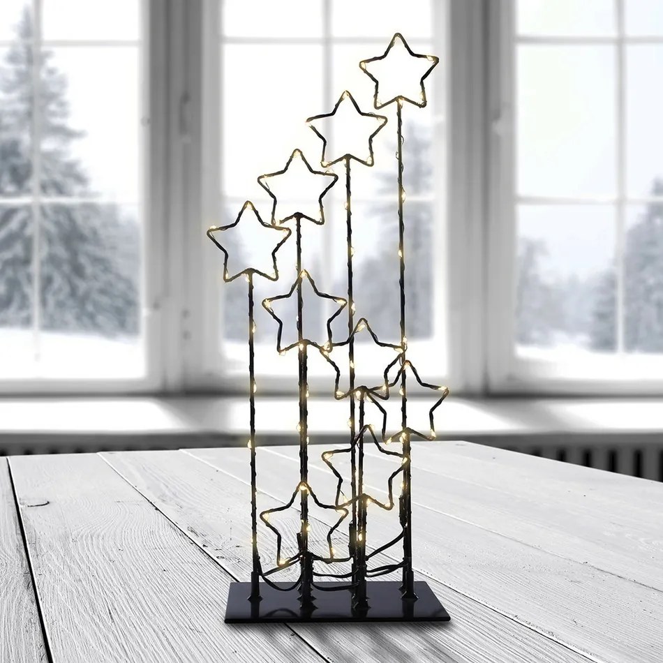 DecoKing Świąteczna dekoracja LED z gwiazdkami, 16cm