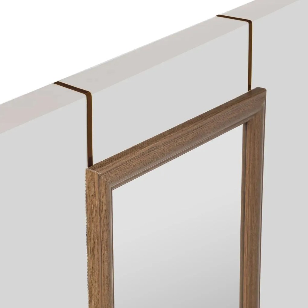 Wysokie lustro w plastikowej ramie do zawieszenia na drzwiach, 125,5 x 35,5 x 2 cm