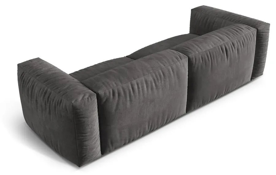 Szara aksamitna sofa modułowa 240 cm Martina – Micadoni