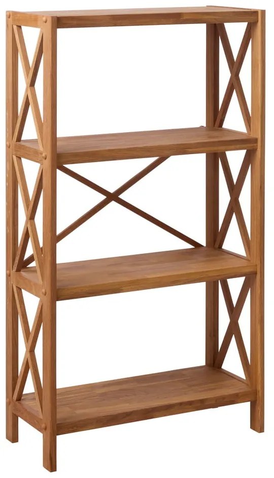 Regał z litego drewna dębowego w naturalnym kolorze 70x124 cm X-Shelf – Unique Furniture