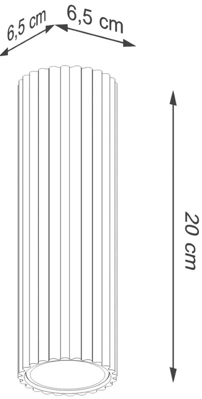 Złota loftowa lampa sufitowa 20cm - 4X D292 D0-S75