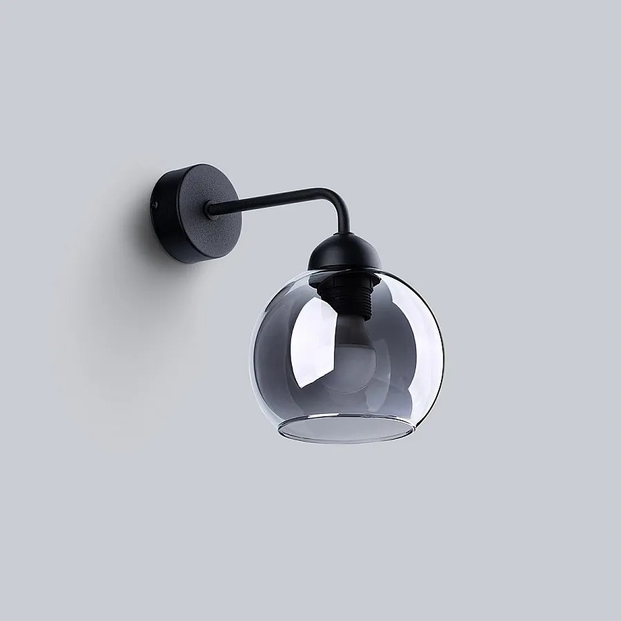 Kinkiety nowoczesny Zelaro, stal - 1 źródło światła 4000K - L.15 x H.26 cm - czarny