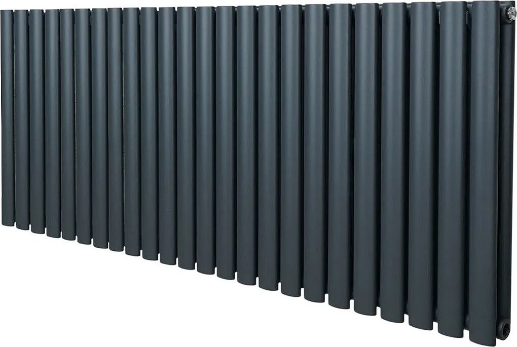 Grzejnik kolumnowy owalny – 600 mm x 1440 mm – antracytowo-szary