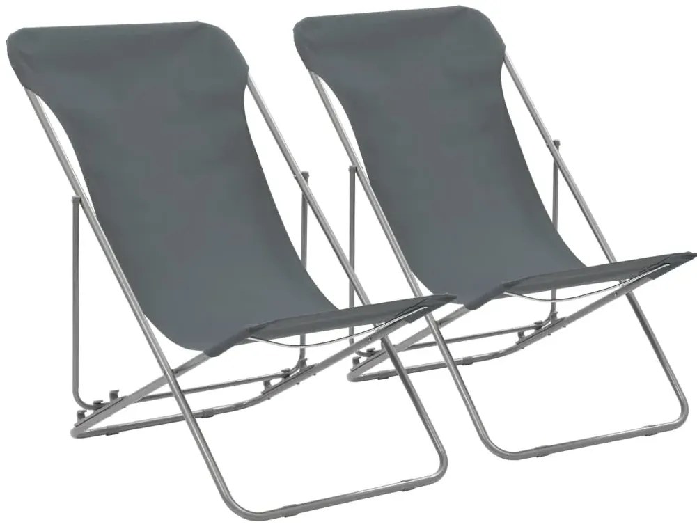 Komplet szarych krzeseł plażowych S6-M85