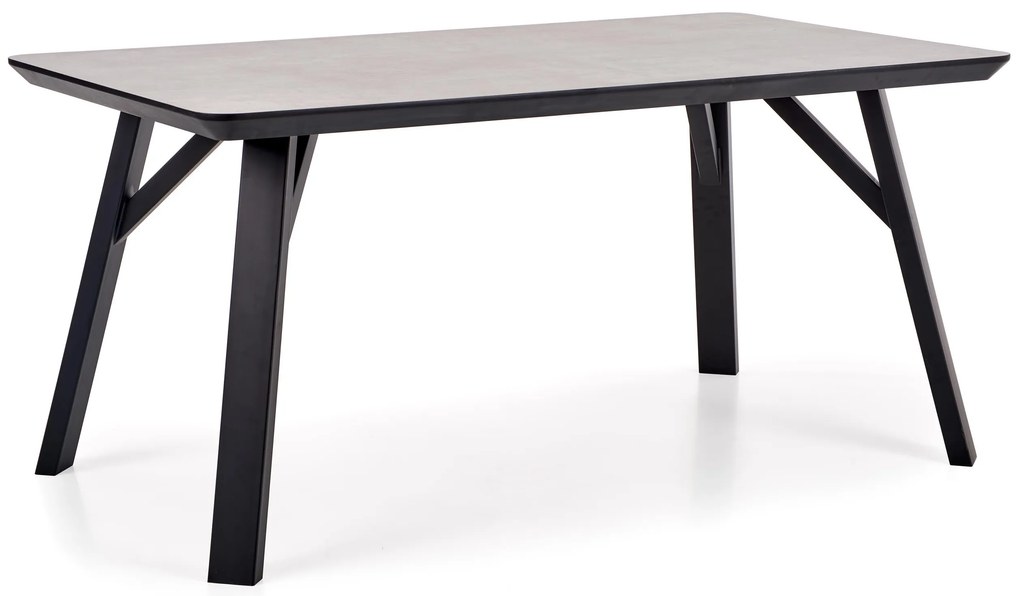 HALIFAX stół MDF jasny beton prostokątny 160/90/76 loftowy 6 osobowy