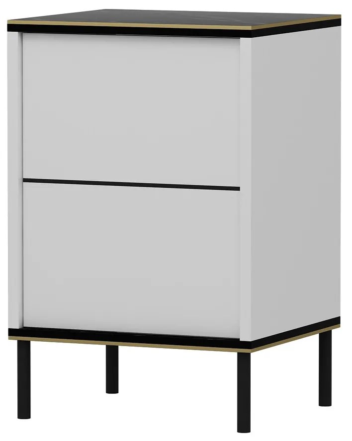 Stolik nocny Imaj White Marble