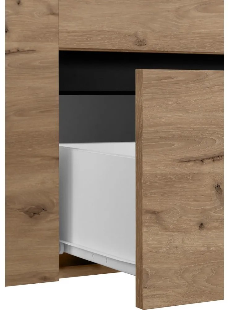 Wisząca szafka pod umywalkę w dekorze dębu 80x53 cm Wisla – Støraa