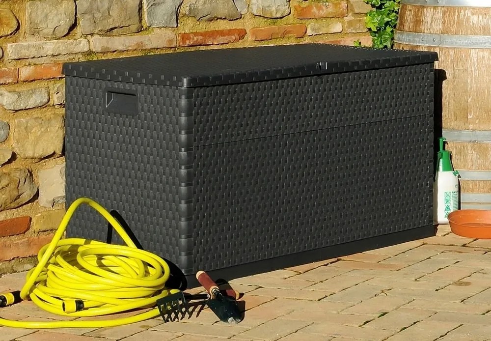 RATTAN Skrzynia ogrodowa, plastikowa420 L, grafit