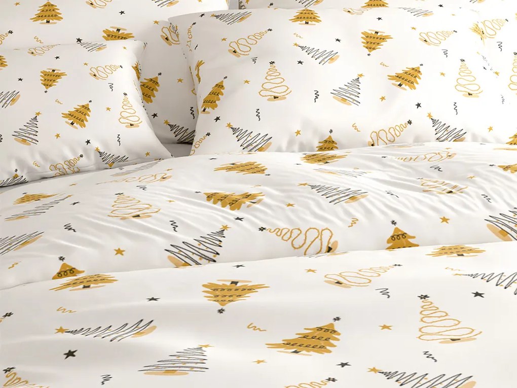 PrzytulneMieszkanie.pl PrzytulneMieszkanie.pl Bawełniana pościel FROST & GOLD biała Rozmiar pościeli: 70 x 90 cm | 140 x 200 cm