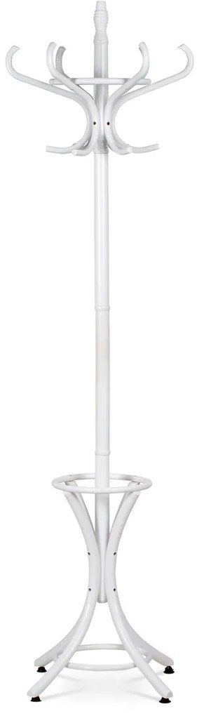 Drewniany masywny wieszak biały mat, 185 cm