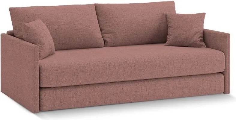 Różowa rozkładana sofa z tkaniny szenilowej 209 cm Shannon – Cosmopolitan Design