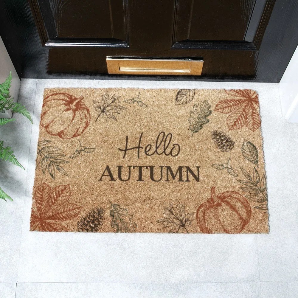 Wycieraczka z włókna kokosowego 40x60 cm Hello Autumn – Artsy Doormats