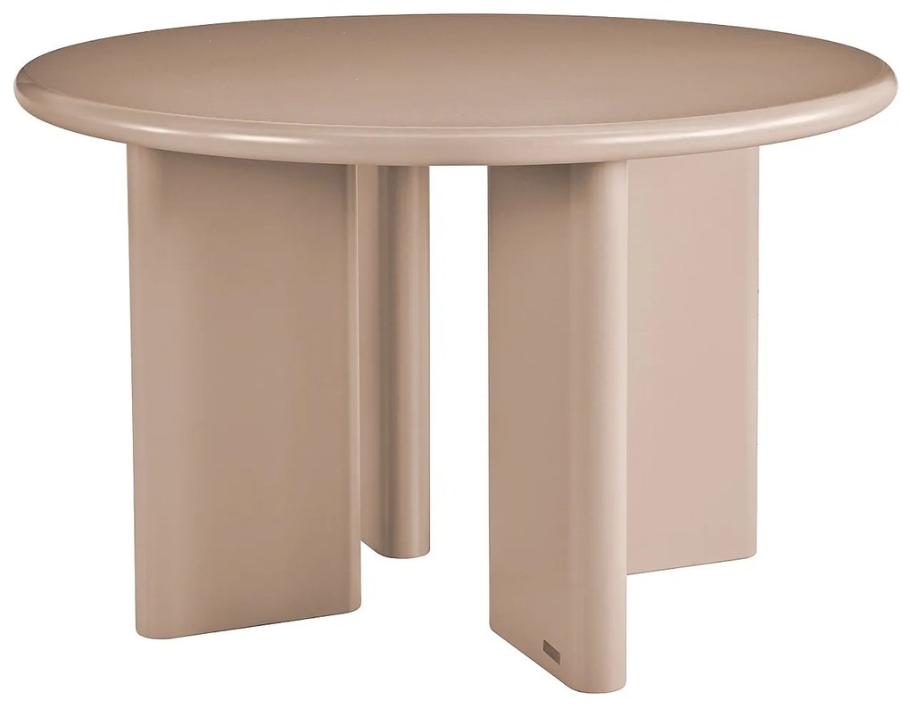 Okrągły stół do jadalni  dla 4 osób z MDF - Brązowy - LUKAVO