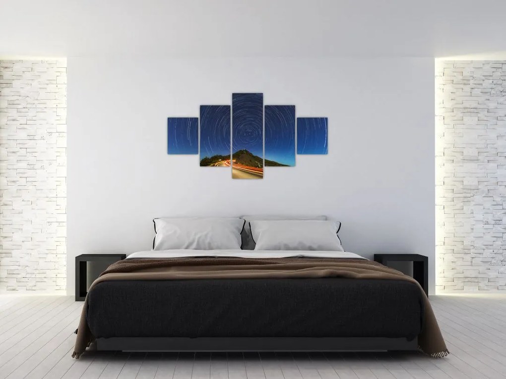 Obraz obracających się gwiazd (125x70 cm)