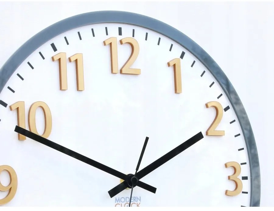 Zegar na ścianę klasyczny cichy mechanizm okrągły z białą tarczą akrylowy