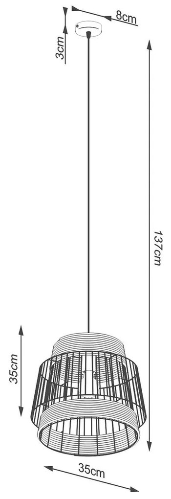 Lampa wisząca BRILO czarna SOLLUX  LIGHTING