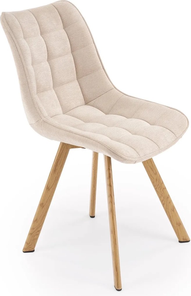 Tapicerowane krzesło do jadalni K332 Halmar, nogi naturalne