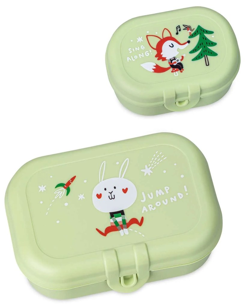 Zestaw: bidon 200 ml i śniadaniówka HOP ON AT HOME, 3-częściowy, KOZIOL
