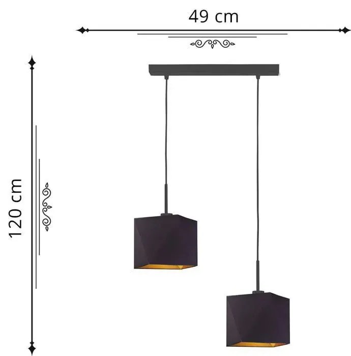 Lampa wisząca z abażurami nad stół - EX357-Metax - kolory do wyboru