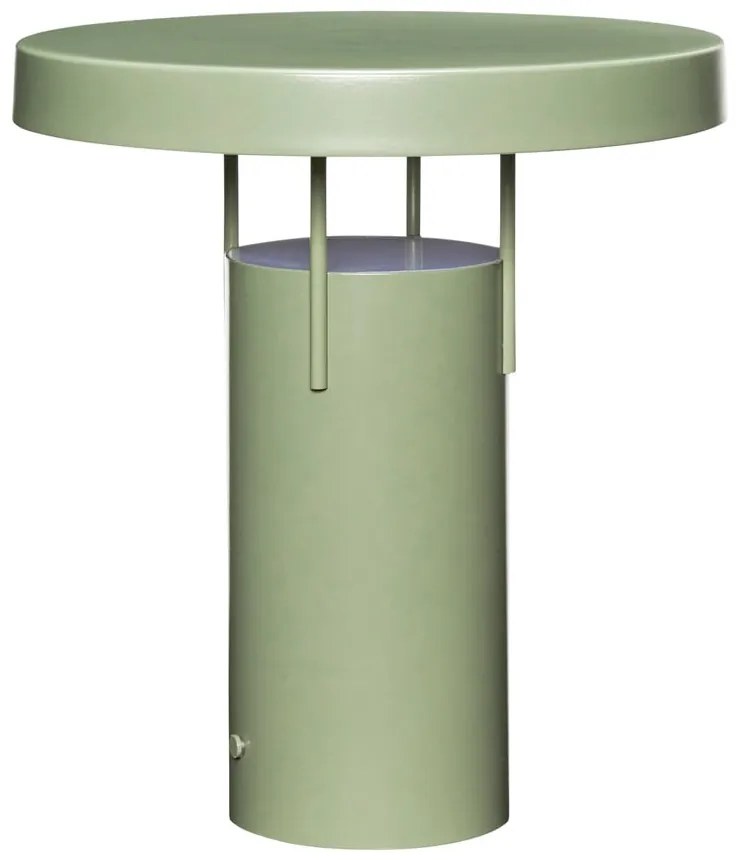 Zielona lampa stołowa LED ze ściemniaczem i metalowym kloszem (wysokość 28 cm) BringMe – Hübsch
