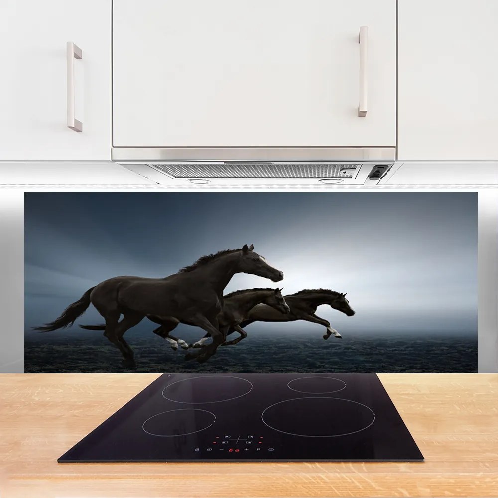 Szkło Ozdobne do Kuchni Konie Na Wolnym Wybiegu