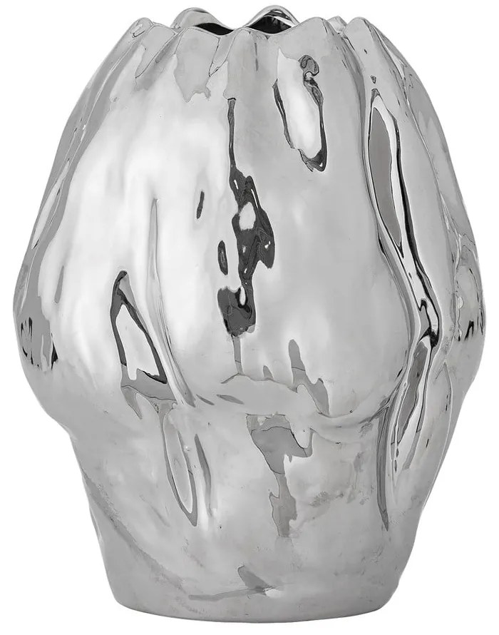Kamionkowy wazon w kolorze srebra (wysokość 29 cm) Bobby – Bloomingville