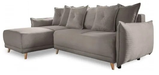 Jasnobrązowy sztruksowy rozkładany narożnik (strona zmienna) Lazy Lukka – Miuform