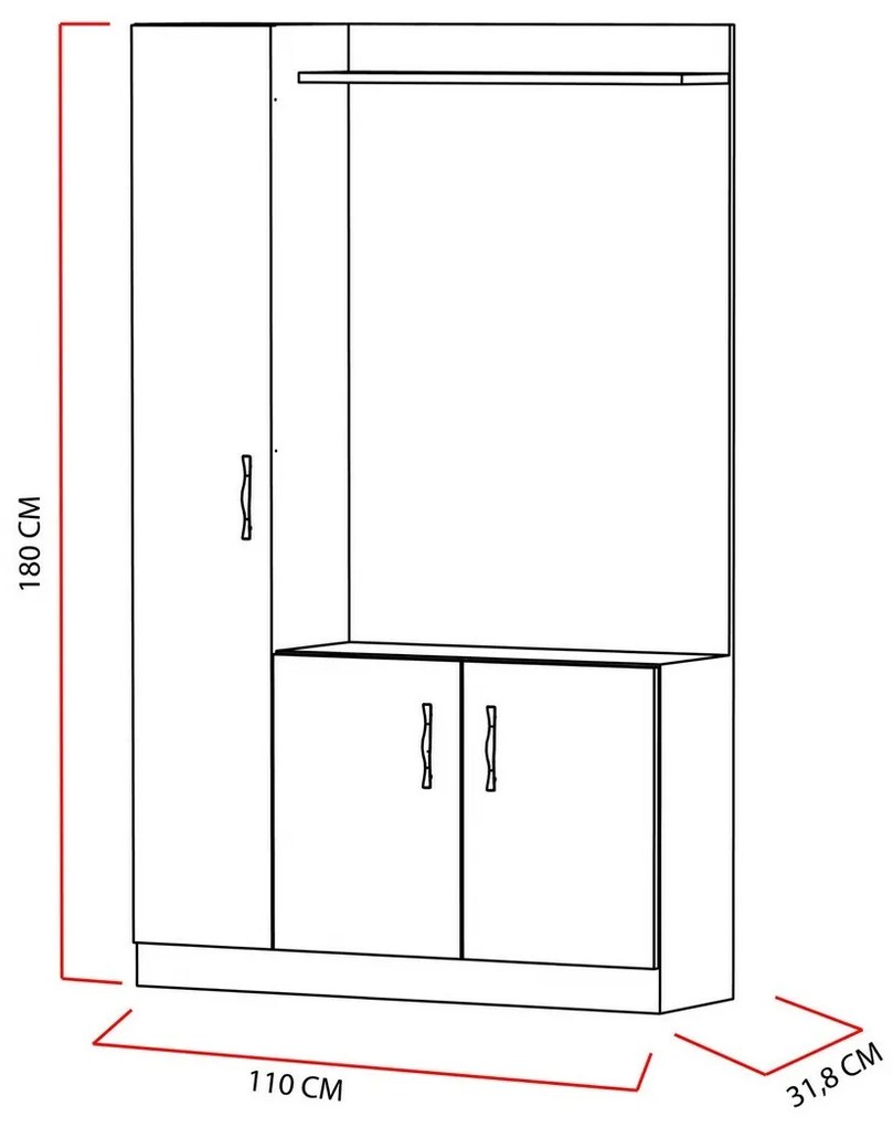 Zestaw do przedpokoju Naturel White