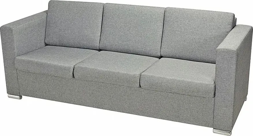 Trzyosobowa jasnoszara sofa loftowa K4-H22
