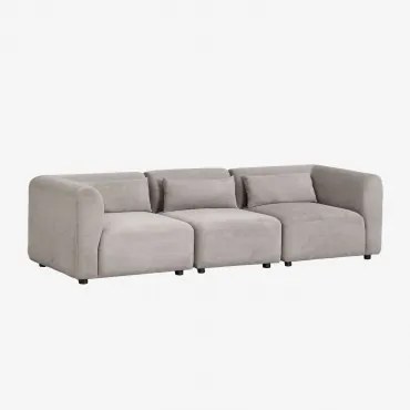 Sofa Modułowy 3-częściowy Fogler Sztruks Jasny Szary Taupe - Sklum