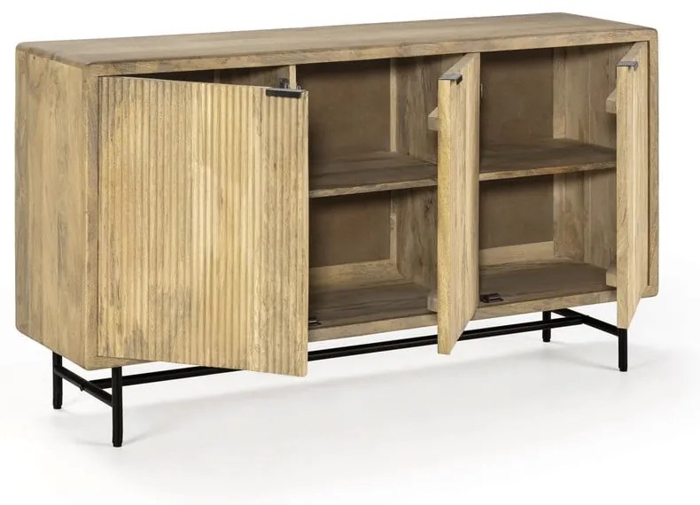 Komoda z litego drewna mango w naturalnym kolorze 150x85x40 cm Mundra – MOME
