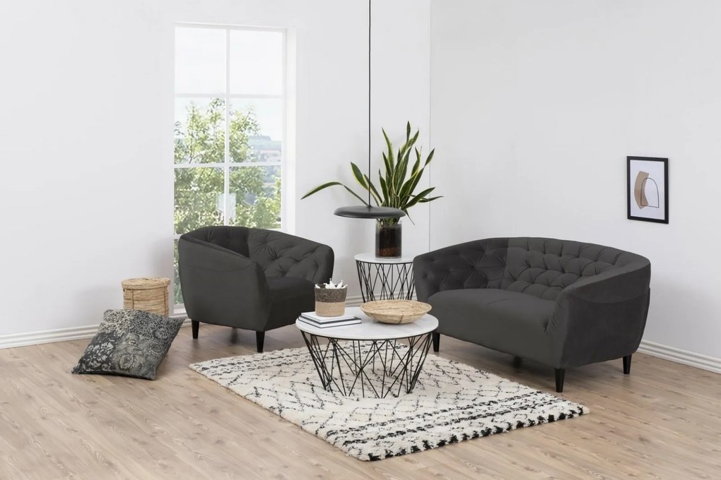 Pikowany fotel w stylu glamour Ria Vic